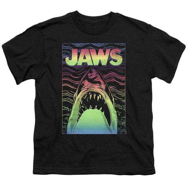 Jaws - Neon Line Art Poster Youth Short Sleeve