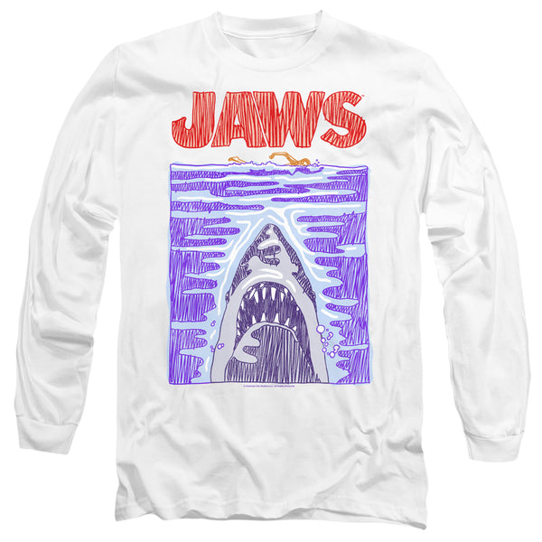 Jaws - Scribble Poster Adult Long Sleeve