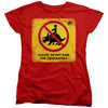Jurassic World - Don'T Ride Sign Women's Short Sleeve