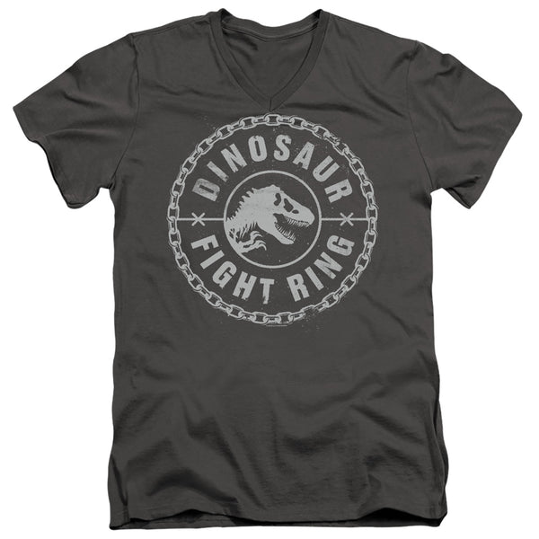 Jurassic World - Dino Fight Ring Adult Slim Fit V Neck Cotton