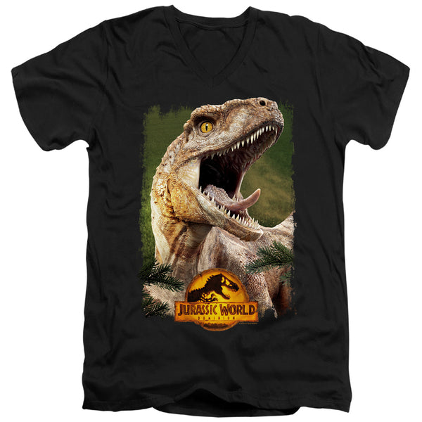 Jurassic World - Raptor Beauty Shot Adult Slim Fit V Neck Cotton