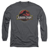 Jurassic Park - Stone Logo Adult Long Sleeve