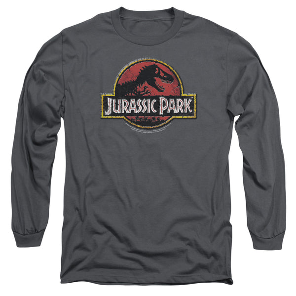Jurassic Park - Stone Logo Adult Long Sleeve