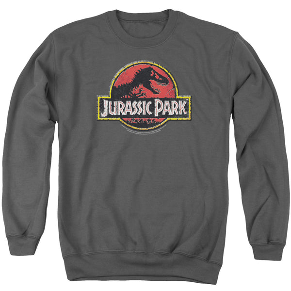 Jurassic Park - Stone Logo Adult Crewneck Sweatshirt