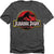 Jurassic Park - Stone Logo Adult Regular Fit Heather Short Sleeve