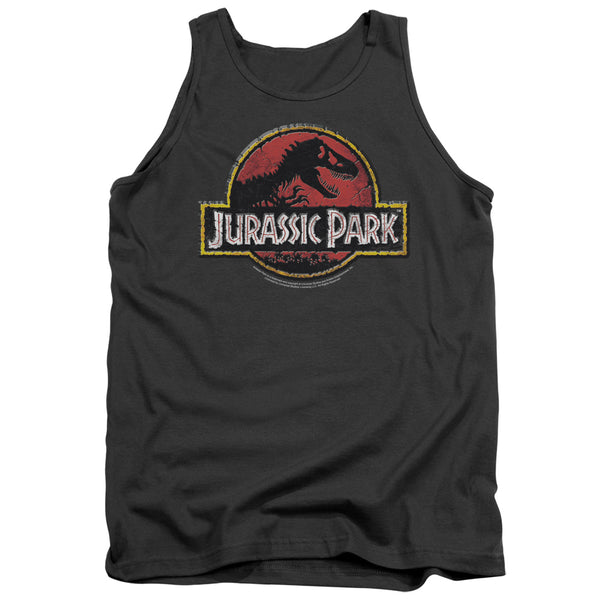 Jurassic Park - Stone Logo Adult Tank Top
