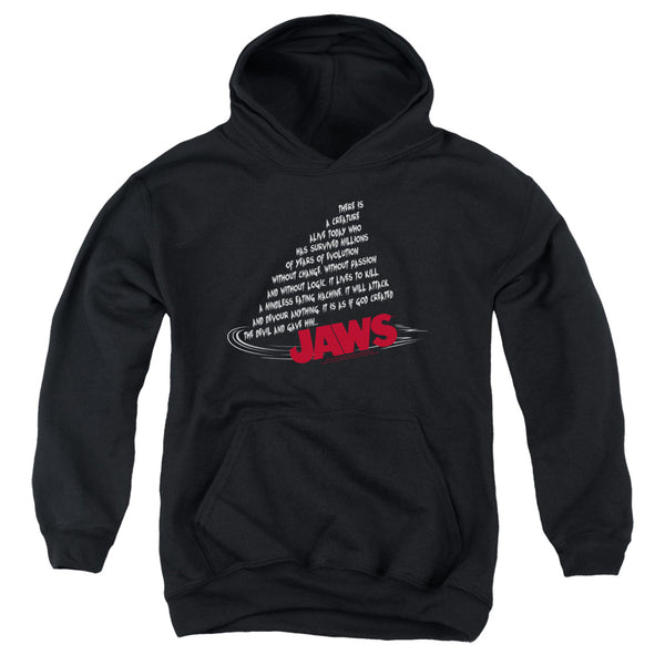 Jaws - Dorsal Text Youth Hooded Sweatshirt