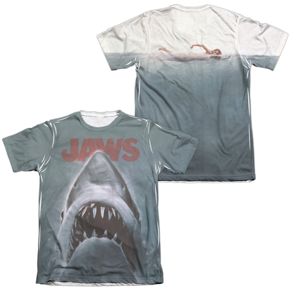 Jaws - Poster Adult Regular Fit Short Sleeve 65 - 35 Poly - Cotton