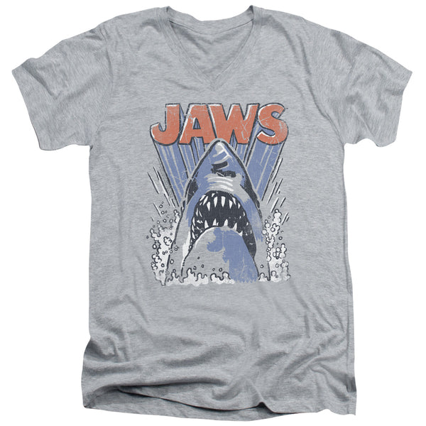Jaws - Comic Splash Adult Slim Fit V Neck Cotton