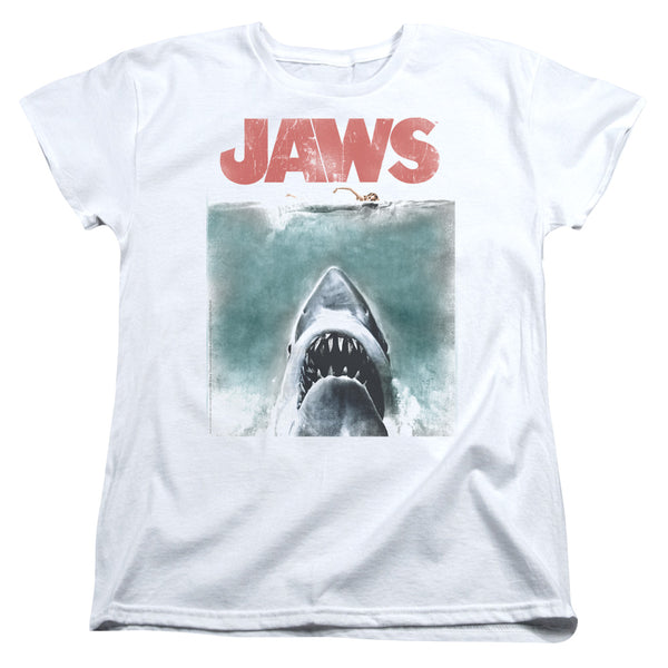 Jaws - Vintage Poster Women's Short Sleeve