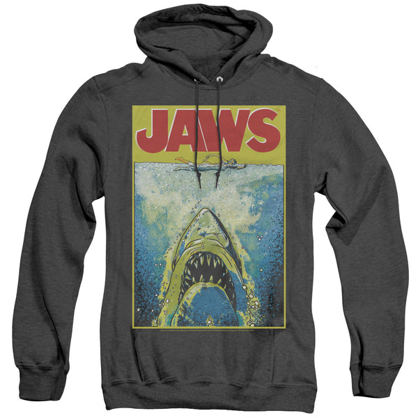 Jaws - Bright Jaws Adult Heather Hoodie