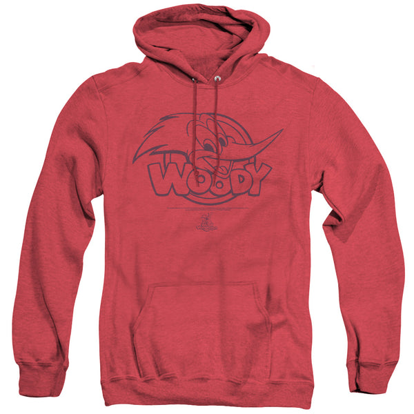 Woody Woodpecker - Big Head Adult Heather Hoodie