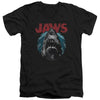 Jaws - Water Circle Adult Slim Fit V Neck Cotton