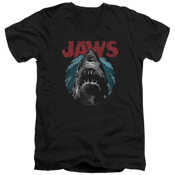 Jaws - Water Circle Adult Slim Fit V Neck Cotton