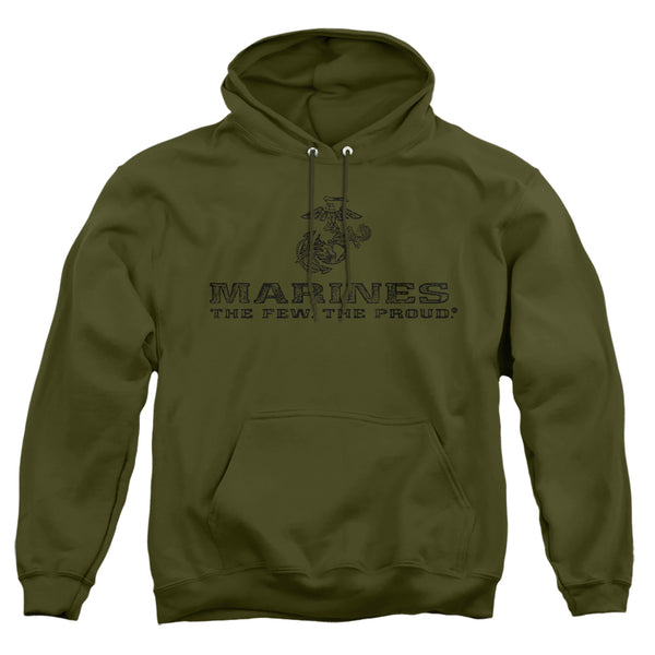 US Marine Corps - Distressed Logo Adult Pullover Hoodie