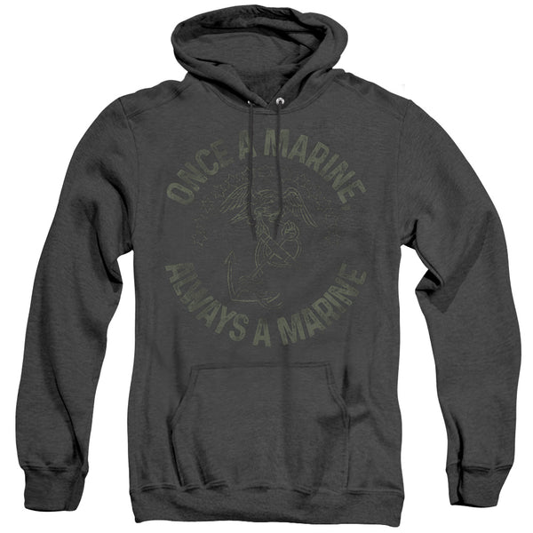 US Marine Corps - Always A Marine Adult Heather Hoodie