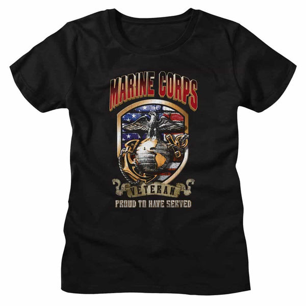 Usmc Proud To Have Served-Ladies S/S Tshirt