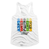 Voltron Rectangles And Icons-Ladies Slimfit Racerback