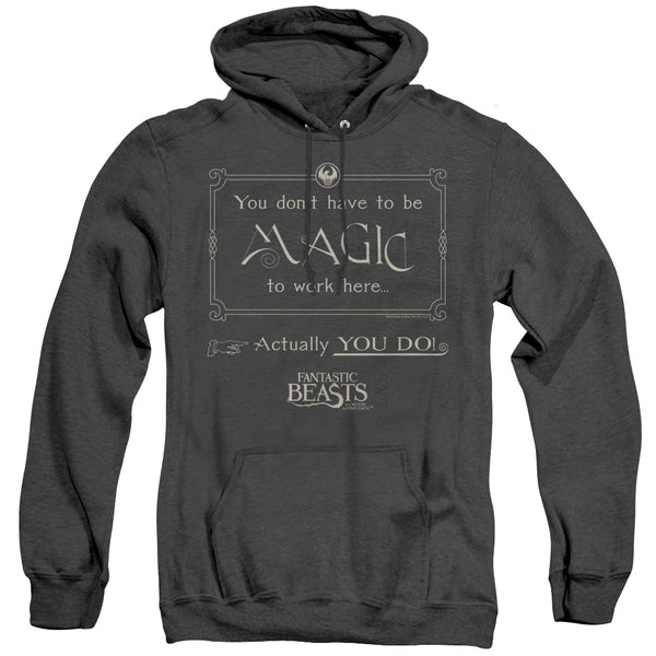 Fantastic Beasts - Magic To Work Here Adult Heather Hoodie