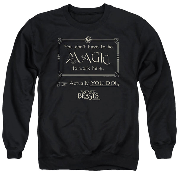 Fantastic Beasts - Magic To Work Here Adult Crewneck Sweatshirt