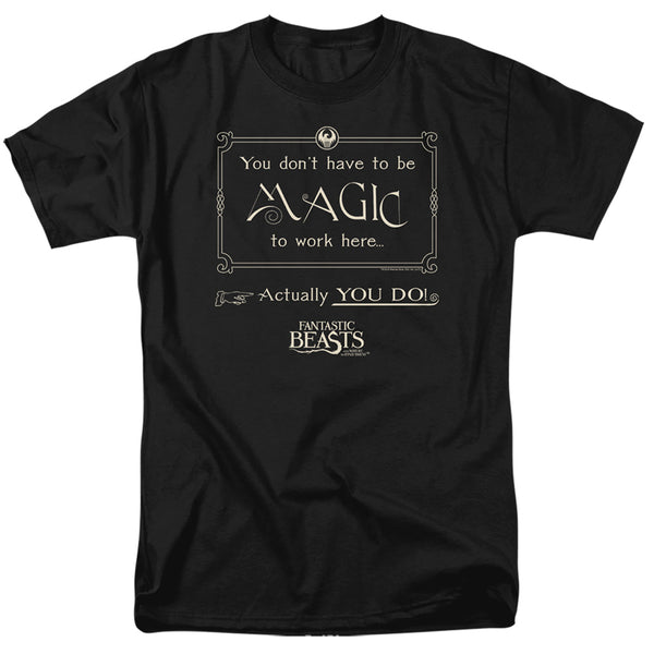 Fantastic Beasts - Magic To Work Here Adult Regular Fit Short Sleeve