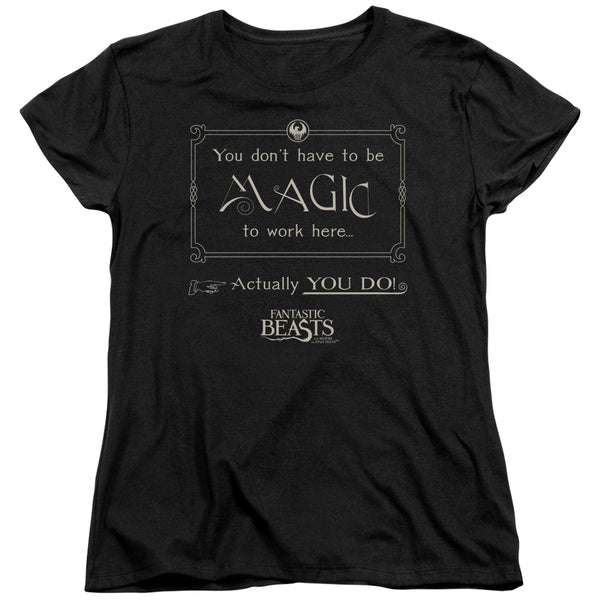Fantastic Beasts - Magic To Work Here Women's Short Sleeve