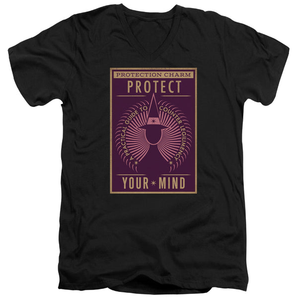 Fantastic Beasts - Protect Your Mind Adult Slim Fit V Neck Cotton