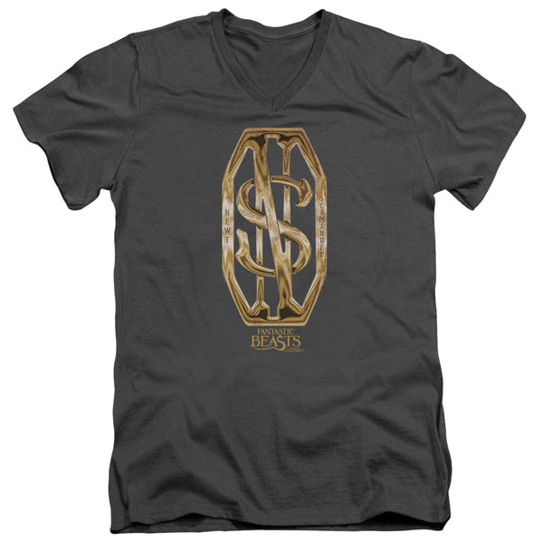 Fantastic Beasts - Scamander Monogram Adult Slim Fit V Neck Cotton