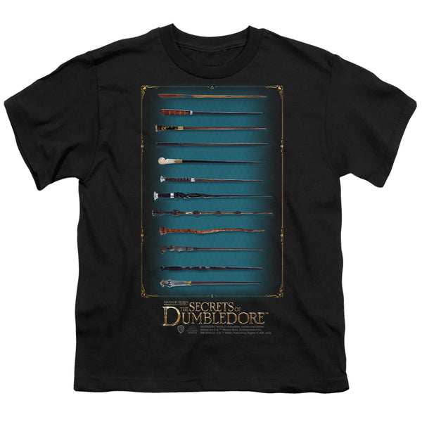 Fantastic Beasts The Secrets Of Dumbledore - Wands Youth Short Sleeve