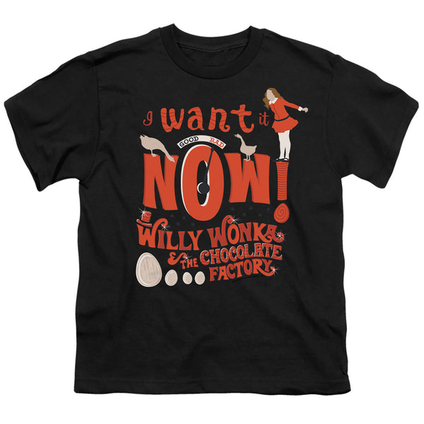 Willy Wonka And The Chocolate Factory - I Want It Now Youth Short Sleeve