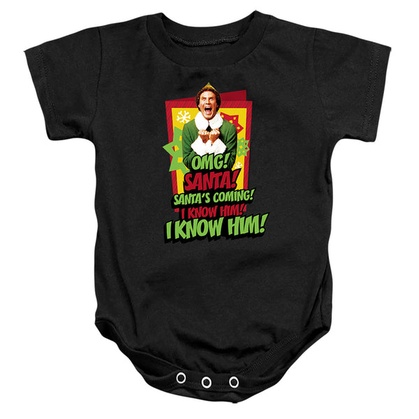 Elf - Santa'S Coming! I Know Him! Infant Snapsuit