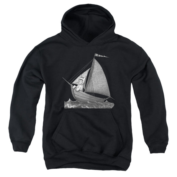 Where The Wild Things Are - Sailing On A Boat Youth Hooded Sweatshirt