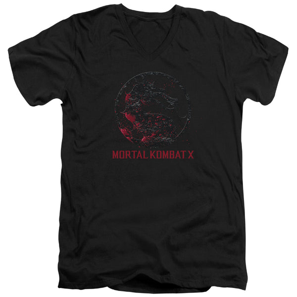 Mortal Kombat X - Bloody Seal Adult Slim Fit V Neck Cotton