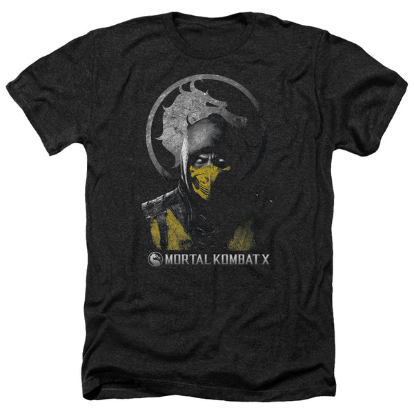 Mortal Kombat X - Scorpion Bust Adult Regular Fit Heather Short Sleeve