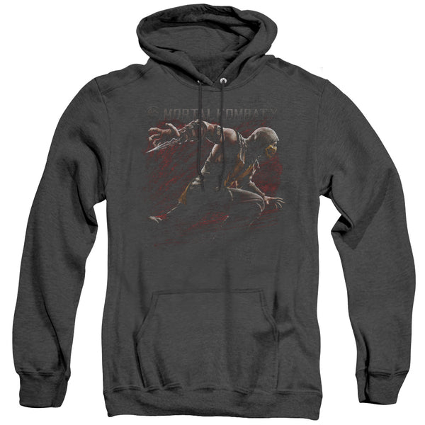Mortal Kombat X - Scorpion Lunge Adult Heather Hoodie