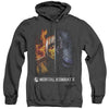 Mortal Kombat - Fire And ICe Adult Heather Hoodie