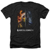 Mortal Kombat - Fire And ICe Adult Regular Fit Heather Short Sleeve