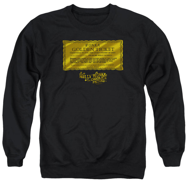 Willy Wonka And The Chocolate Factory - Golden Ticket Adult Crewneck Sweatshirt