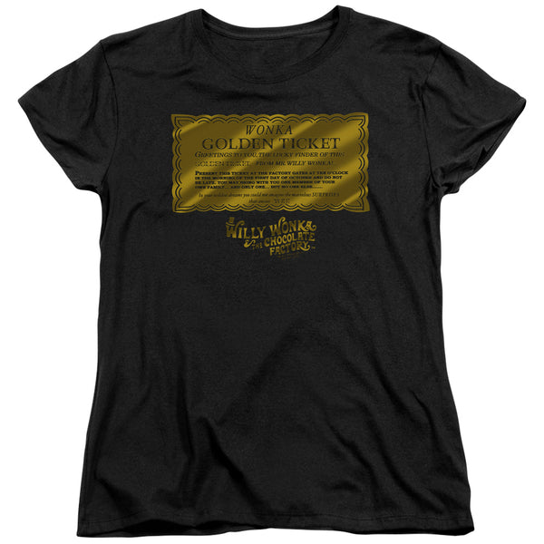 Willy Wonka And The Chocolate Factory - Golden Ticket Women's Short Sleeve