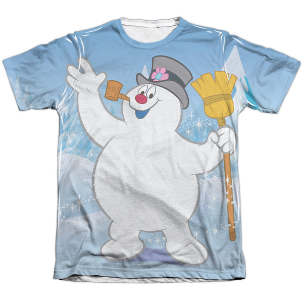 Frosty The Snowman - Frosty Wave Adult Regular Fit Short Sleeve 65 - 35 Poly - Cotton