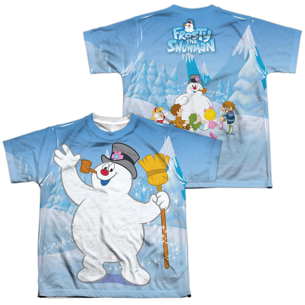 Frosty The Snowman - Frosty Wave (Front - Back Print) Youth Short Sleeve 100% Poly