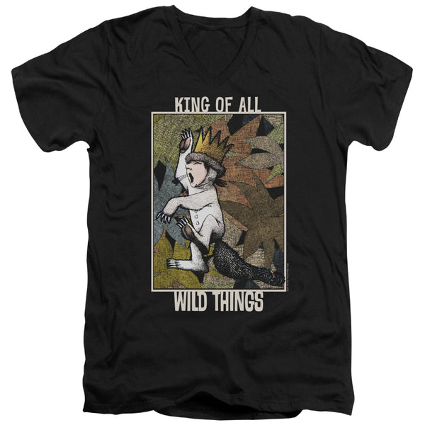 Where The Wild Things Are - King Of All Wild Things Adult Slim Fit V Neck Cotton