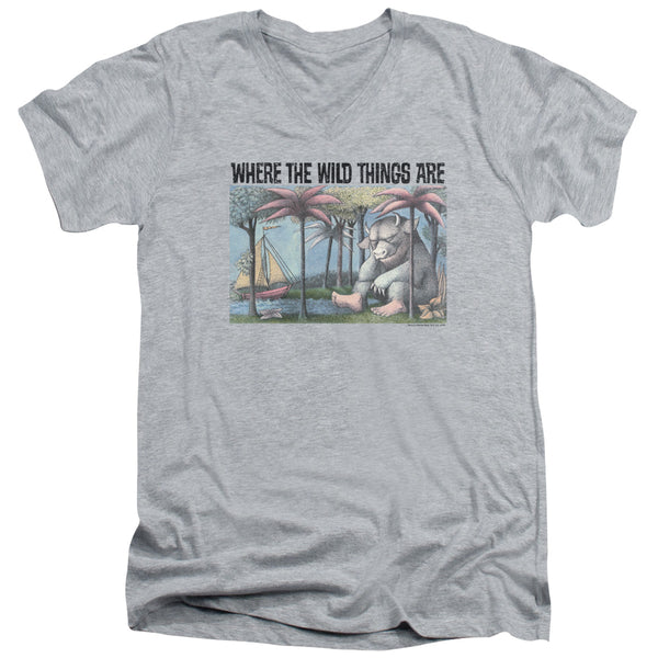 Where The Wild Things Are - Cover Art Adult Slim Fit V Neck Cotton