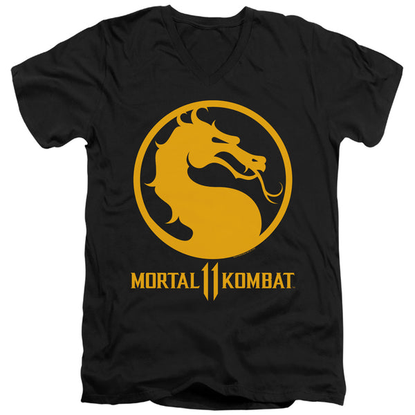 Mortal Kombat 11 - Dragon Logo Adult Slim Fit V Neck Cotton