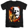 Mortal Kombat Klassic - Scorpion Adult Slim Fit V Neck Cotton