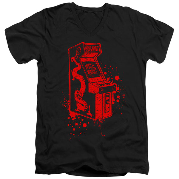 Mortal Kombat Klassic - Insert Coin Adult Slim Fit V Neck Cotton