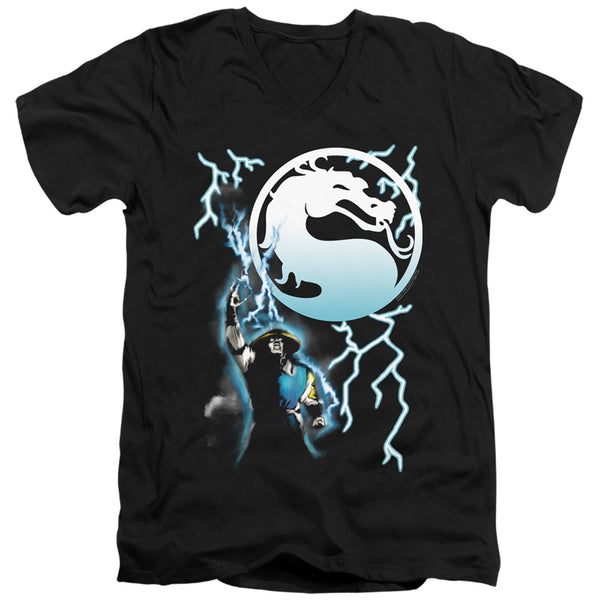 Mortal Kombat Klassic - Raiden Adult Slim Fit V Neck Cotton