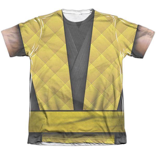 Mortal Kombat Klassic - Scorpion Outfit Adult Regular Fit Short Sleeve 65 - 35 Poly - Cotton