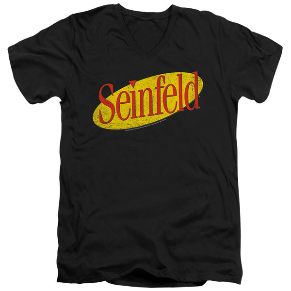 Seinfeld - Seinfeld Logo Adult Slim Fit V Neck Cotton