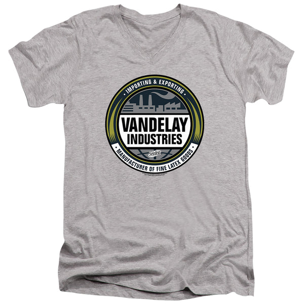Seinfeld - Vendelay Logo Adult Slim Fit V Neck Cotton